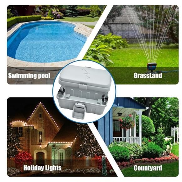 1PCS Weatherproof Electrical Connection Box, Outdoor Electrical Box (Grey) - Picture 5 of 6